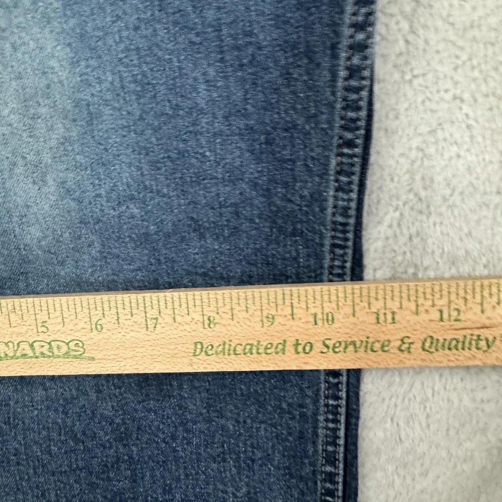 Levi Strauss Signature Jeans Mens 40x32 Blue Relaxed Straight Whiskered Workwear